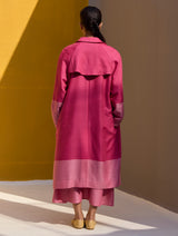 Kara Wool Long Coat - Rose
