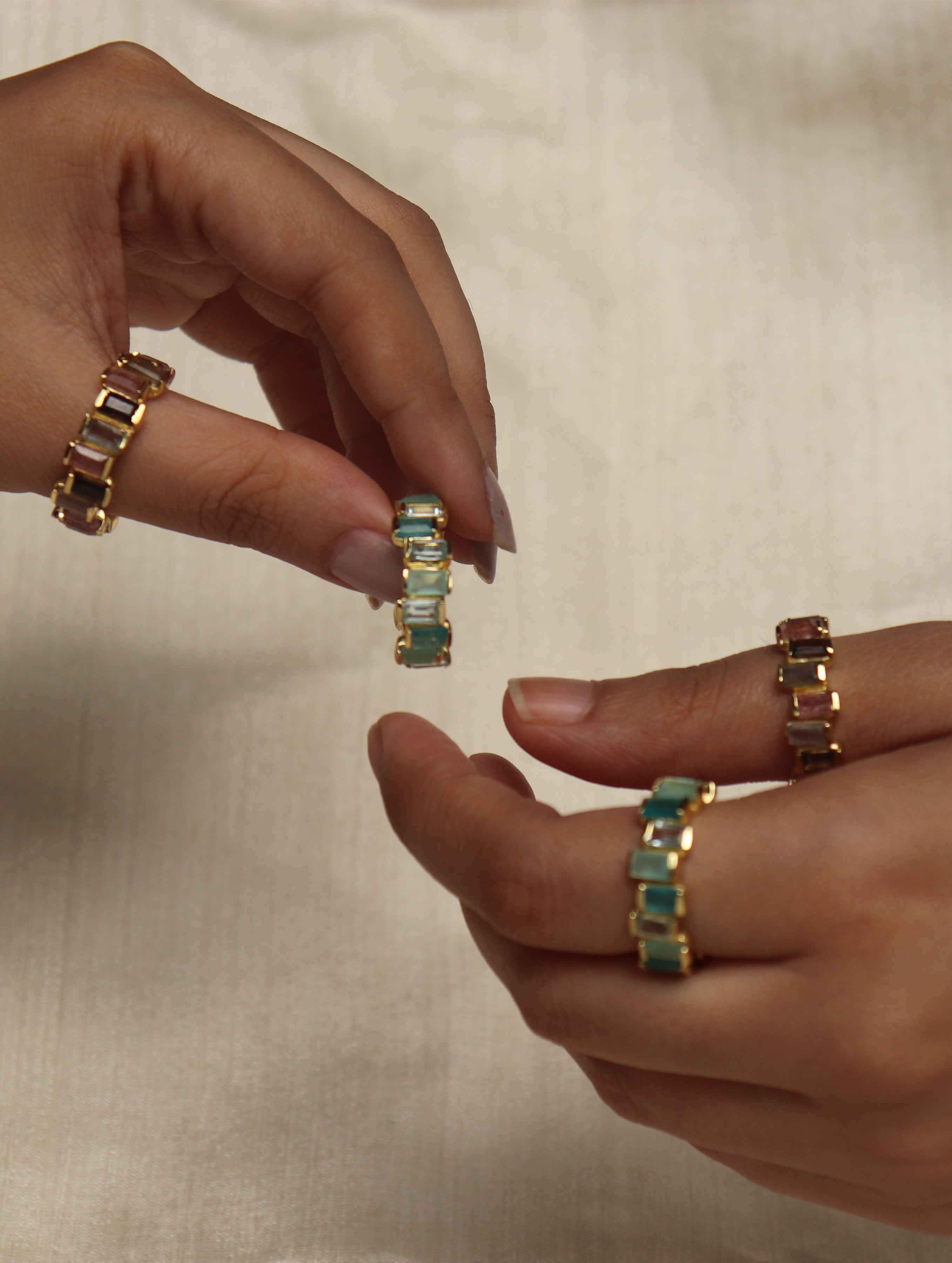 Manan Rind Suki Ring - Aqua – Manan