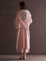 Saori Hand-Embroidered Kurta Set - Blush