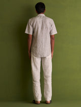 Hanzo Linen Shirt - Charcoal Stripe