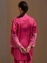 Vani Kimono Wool Top - Rose