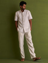 Neo Classic Linen Pant - Off-White
