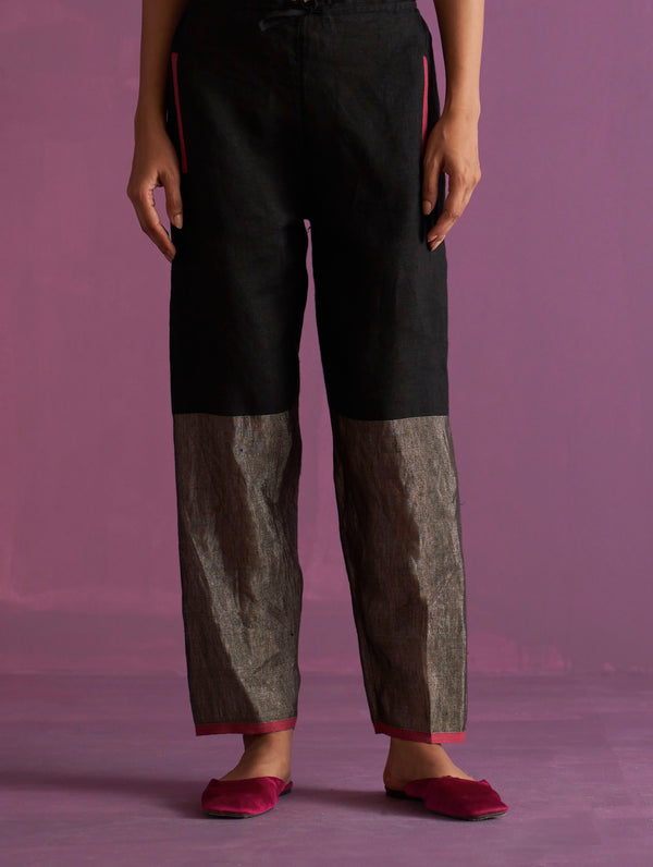 Cyra Hand-Embroidered Kurta Set - Black