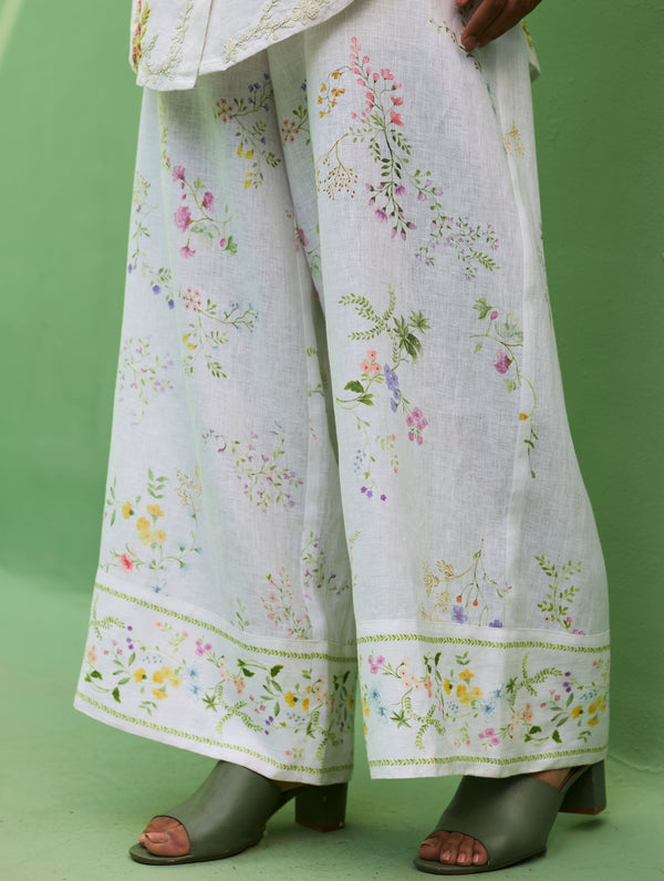 Alila Hand-Embroidered Co-ord Set -  White