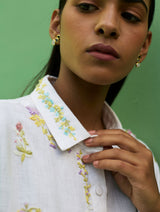 Alila Hand-Embroidered Co-ord Set -  White