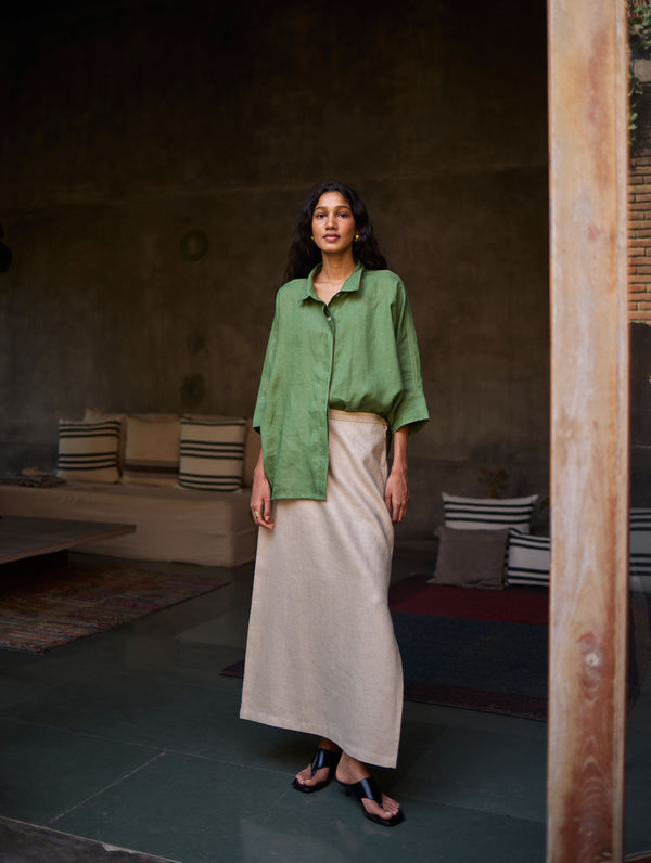 Yoko Forever Linen Shirt - Fern Green