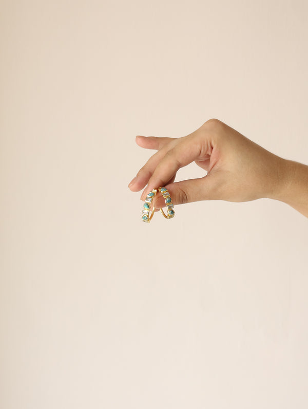 Reva Hoops -  Aqua
