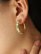 Reva Hoops -  Aqua