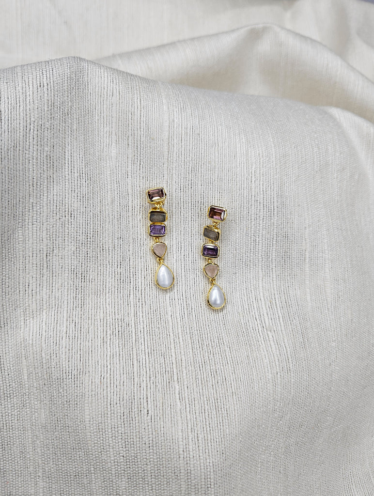Rysa Drop Earrings - Rose