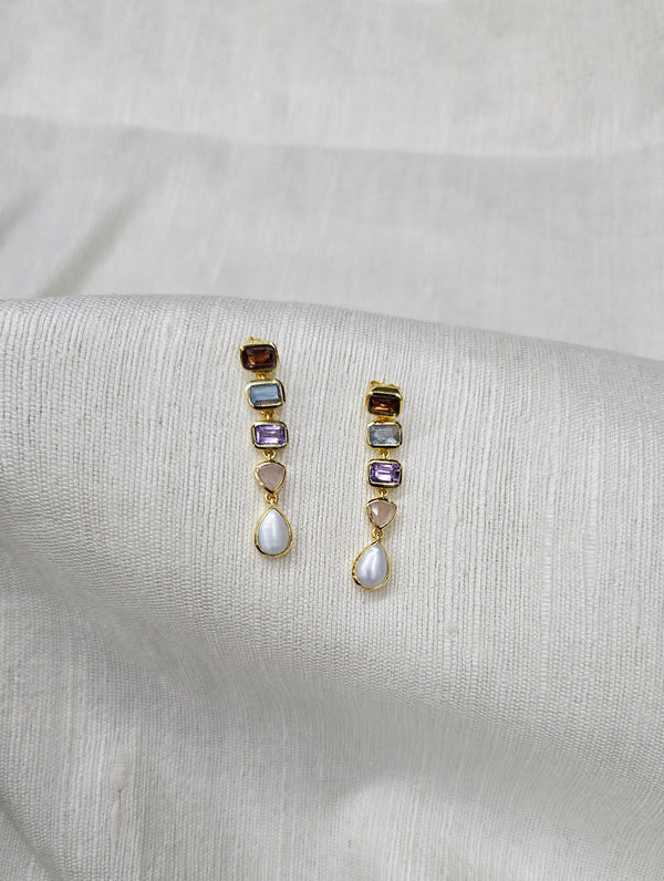 Rysa Drop Earrings - Rose