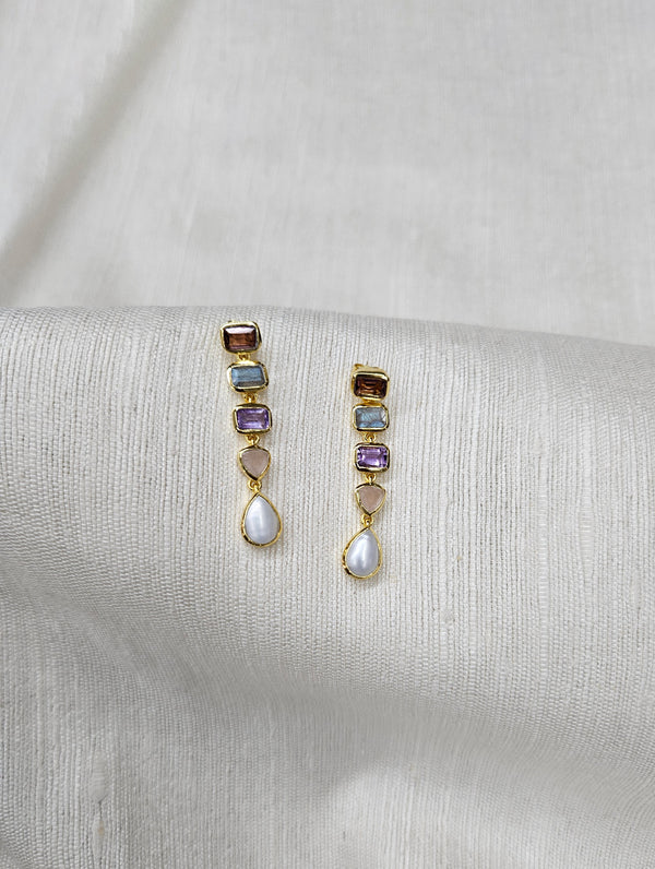 Rysa Drop Earrings - Rose