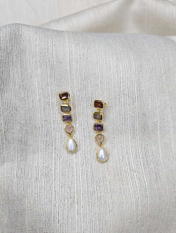 Rysa Drop Earrings - Rose