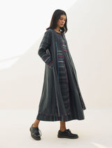 Thena Reversible Merino Wool Co-ord Set - Charcoal