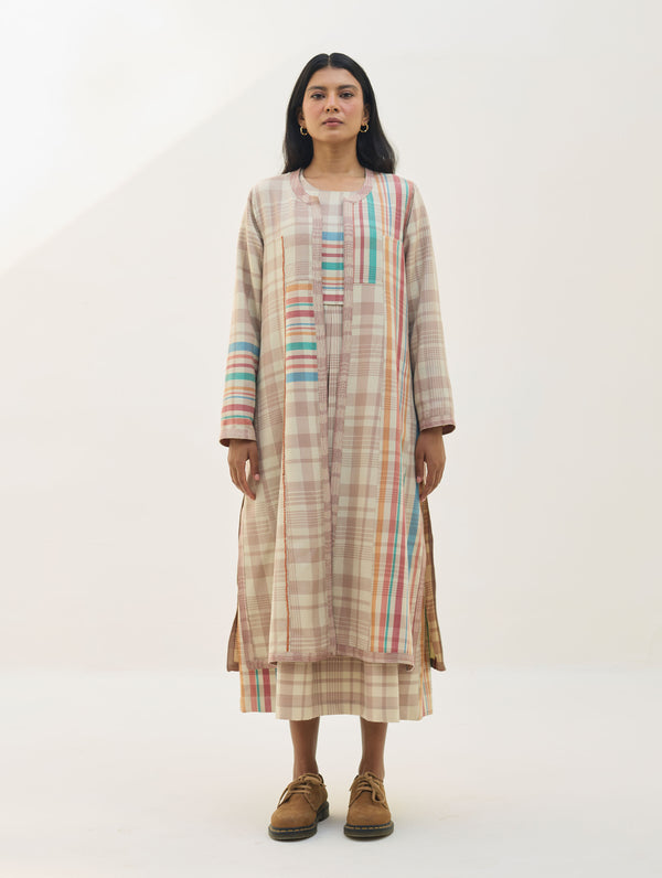 Thena Reversible Merino Wool Co-ord Set - Beige
