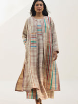 Thena Reversible Merino Wool Overlay - Beige