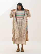 Thena Reversible Merino Wool Overlay - Beige