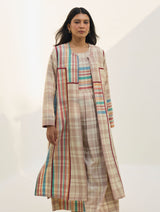 Thena Reversible Merino Wool Overlay - Beige