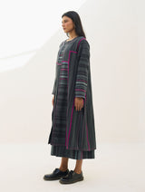 Thena Reversible Merino Wool Co-ord Set - Charcoal