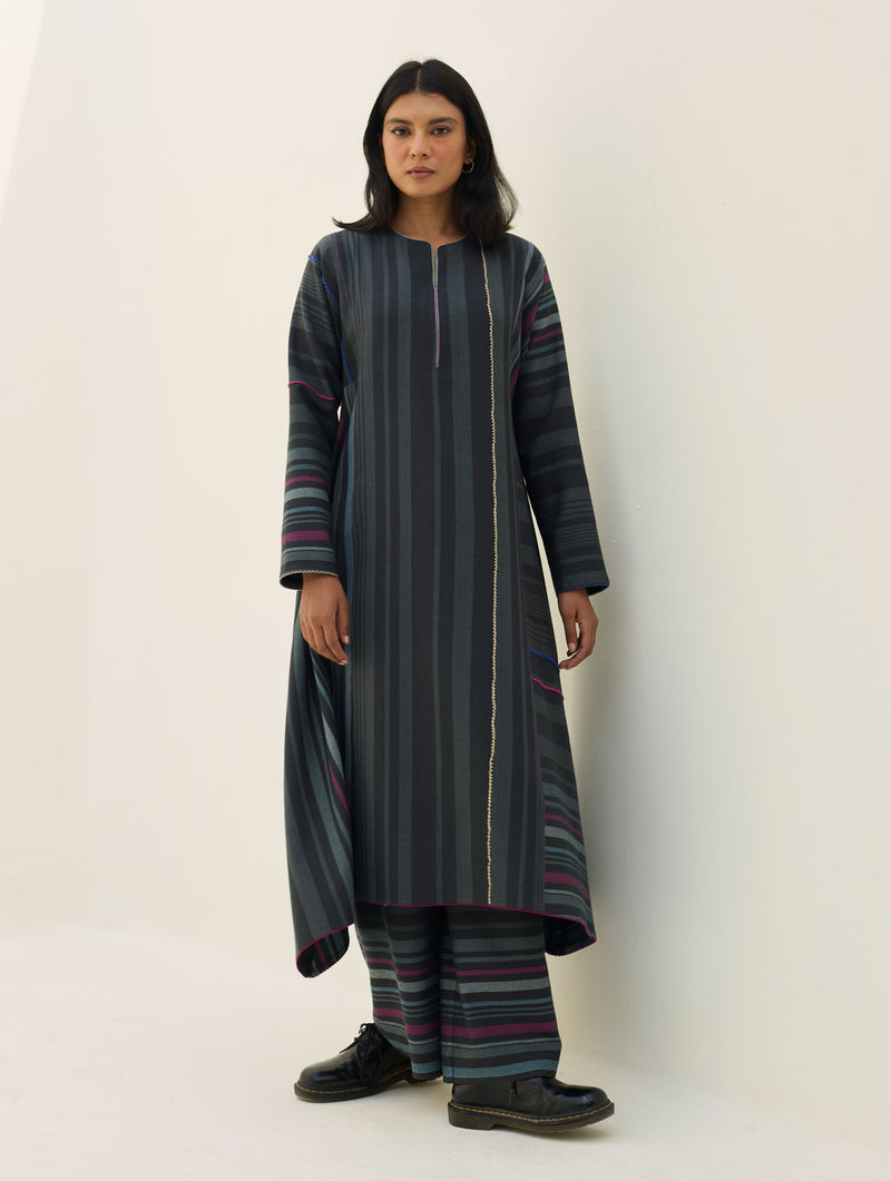 Daphne Merino Wool Kurta Sets - Charcoal