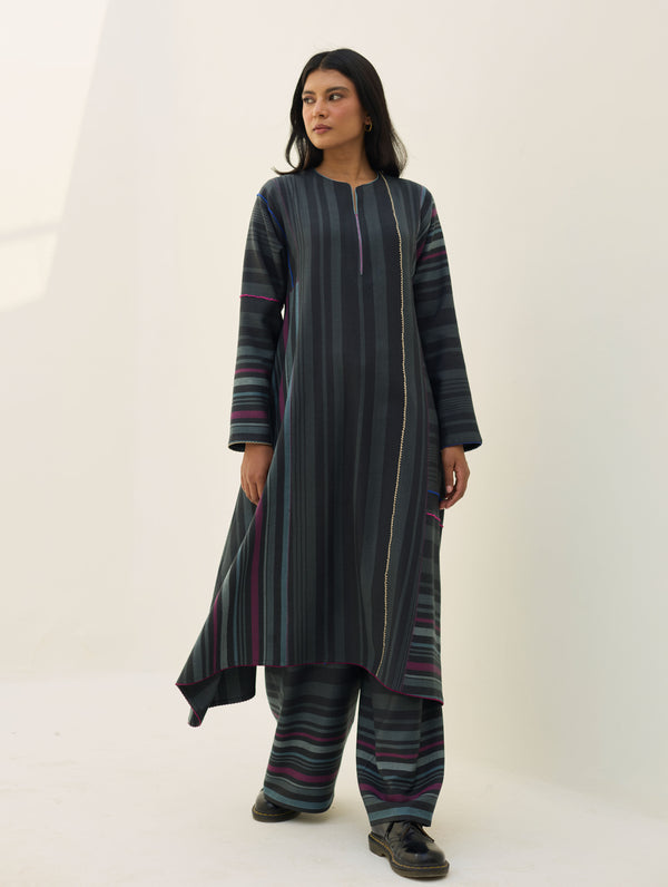 Daphne Merino Wool Kurta - Charcoal