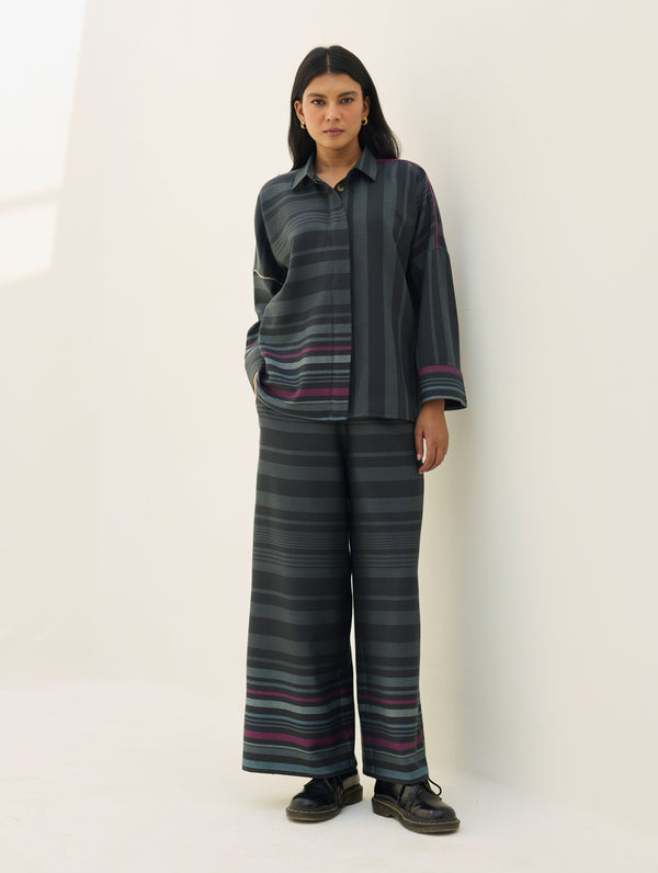 Ellen Dolman Sleeve  Co-ord Set - Charcoal