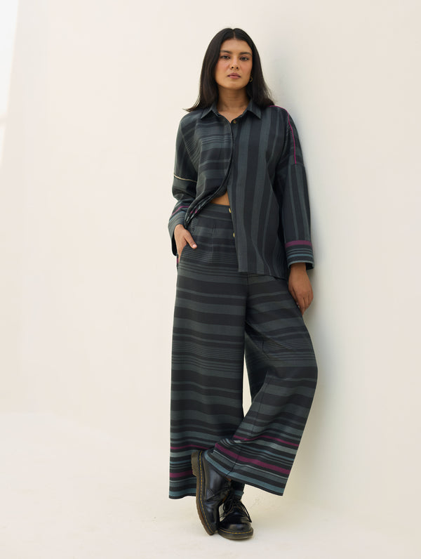 Ellen Dolman Sleeve  Co-ord Set - Charcoal