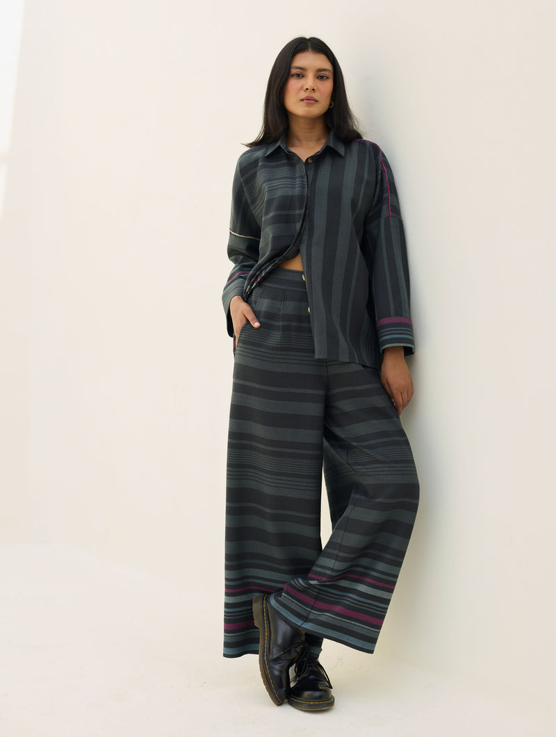 Ellen Dolman Sleeve Shirt - Charcoal