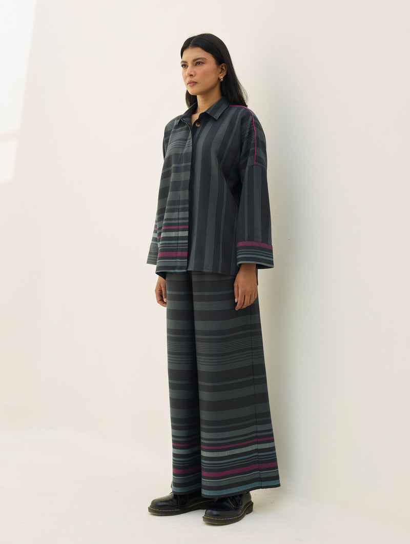 Ellen Dolman Sleeve  Co-ord Set - Charcoal