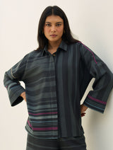 Ellen Dolman Sleeve  Co-ord Set - Charcoal