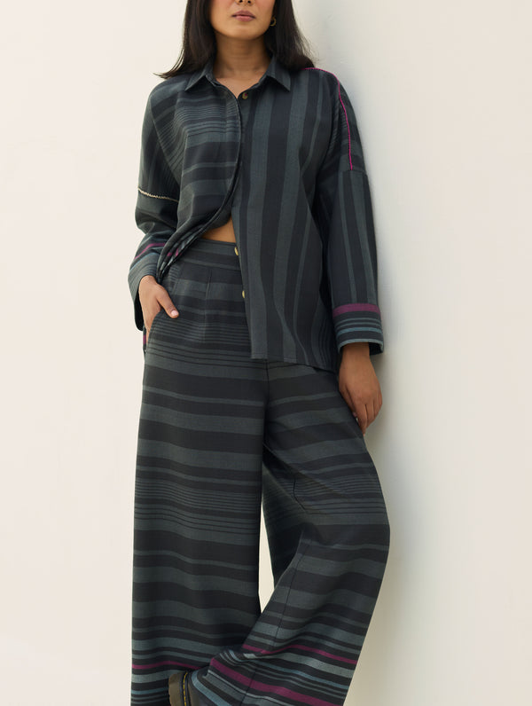 Ellen Dolman Sleeve  Co-ord Set - Charcoal