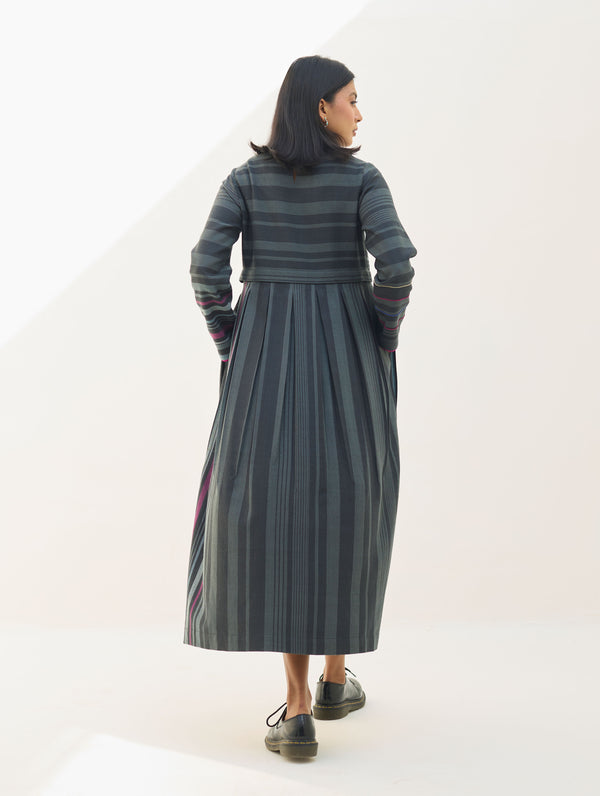 Thena Reversible Merino Wool Co-ord Set - Charcoal