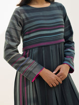 Thena Reversible Merino Wool Co-ord Set - Charcoal