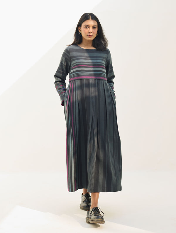 Thena Reversible Merino Wool Co-ord Set - Charcoal