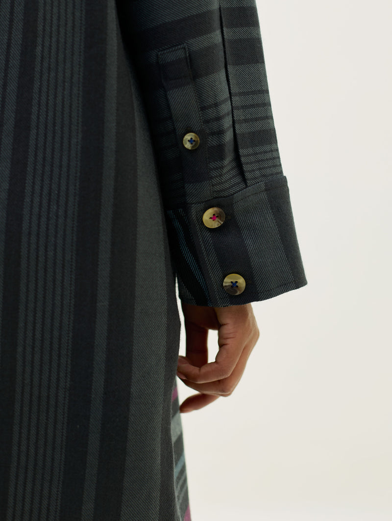 Eden Patch Pocket Dress - Charcoal