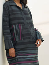 Eden Patch Pocket Dress - Charcoal