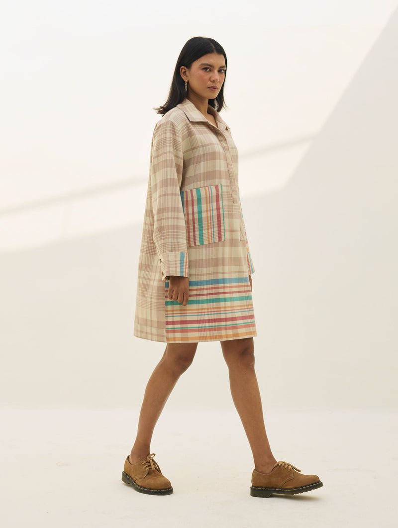 Eden Patch Pocket Dress - Beige