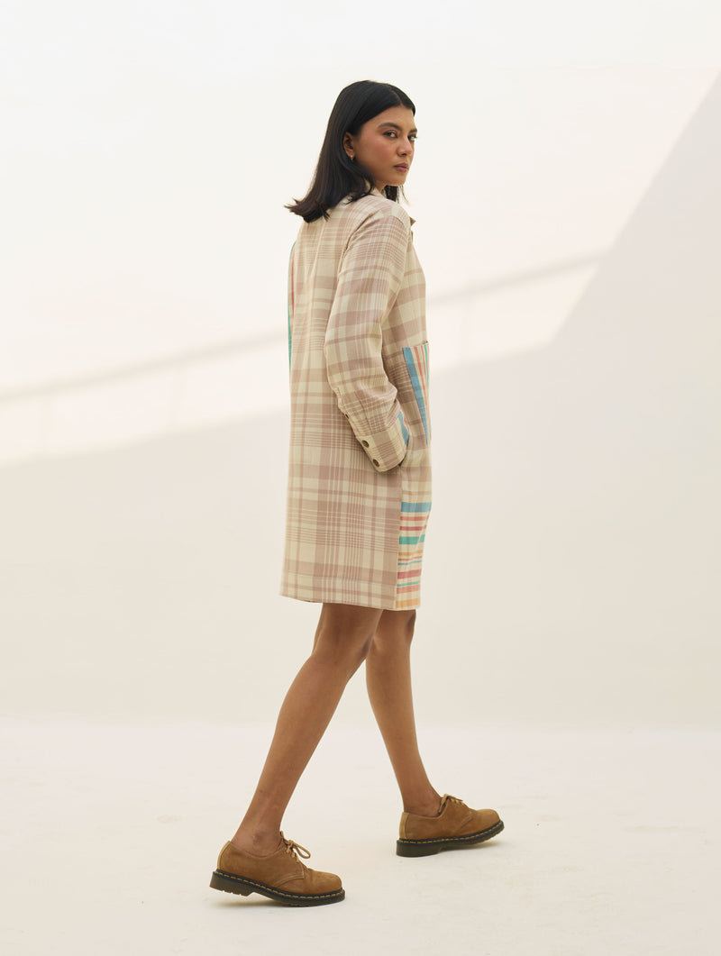 Eden Patch Pocket Dress - Beige