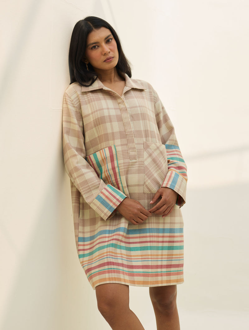 Eden Patch Pocket Dress - Beige