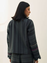 Noelle Merino Wool Shacket - Charcoal