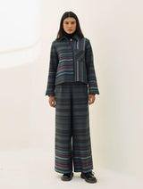 Noelle Merino Wool Shacket - Charcoal