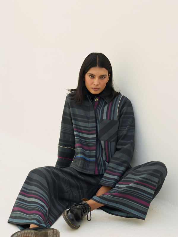 Noelle Merino Wool Co-ord Set - Charcoal