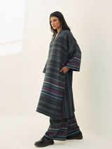 Anette Pheran Merino Wool Kurta Set - Charcoal
