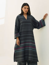 Anette Pheran Merino Wool Kurta Set - Charcoal