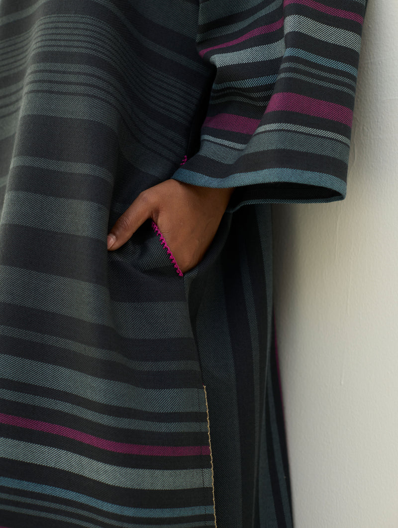 Anette Pheran Merino Wool Kurta Set - Charcoal