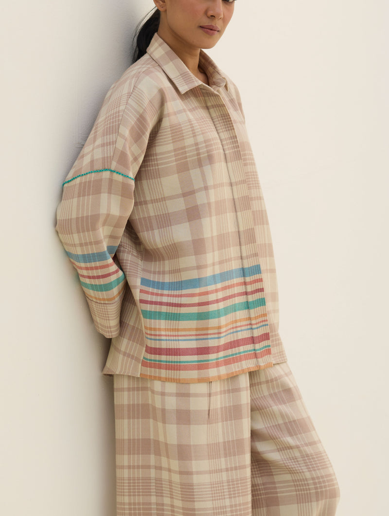 Ellen Dolman Sleeve Shirt - Beige