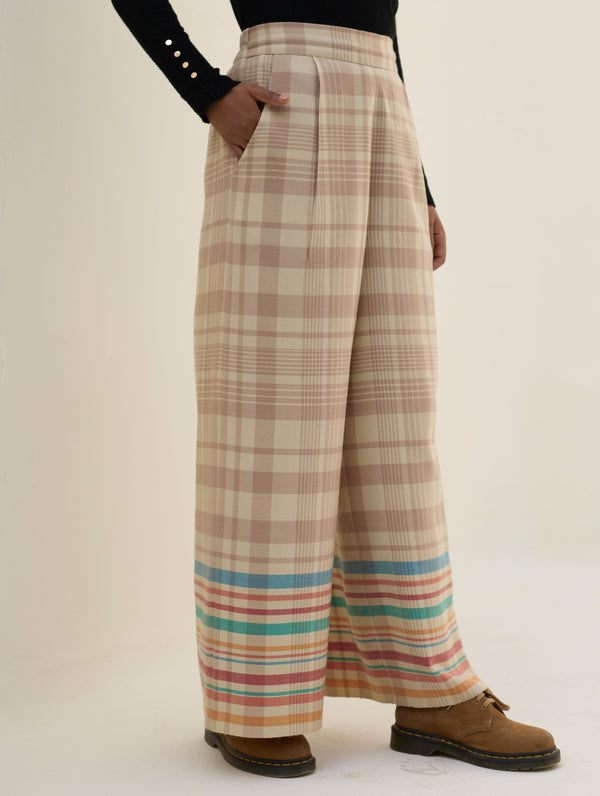 Daphne Merino Wool Kurta Set - Beige
