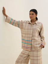 Ellen Dolman Sleeve Shirt - Beige