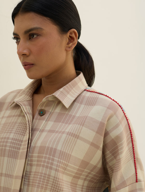 Ellen Dolman Sleeve Shirt - Beige