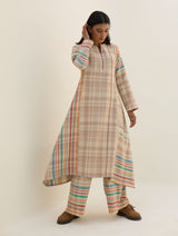 Daphne Merino Wool Kurta Set - Beige