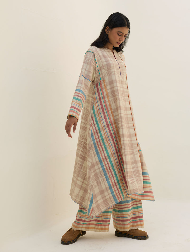 Daphne Merino Wool Kurta Set - Beige